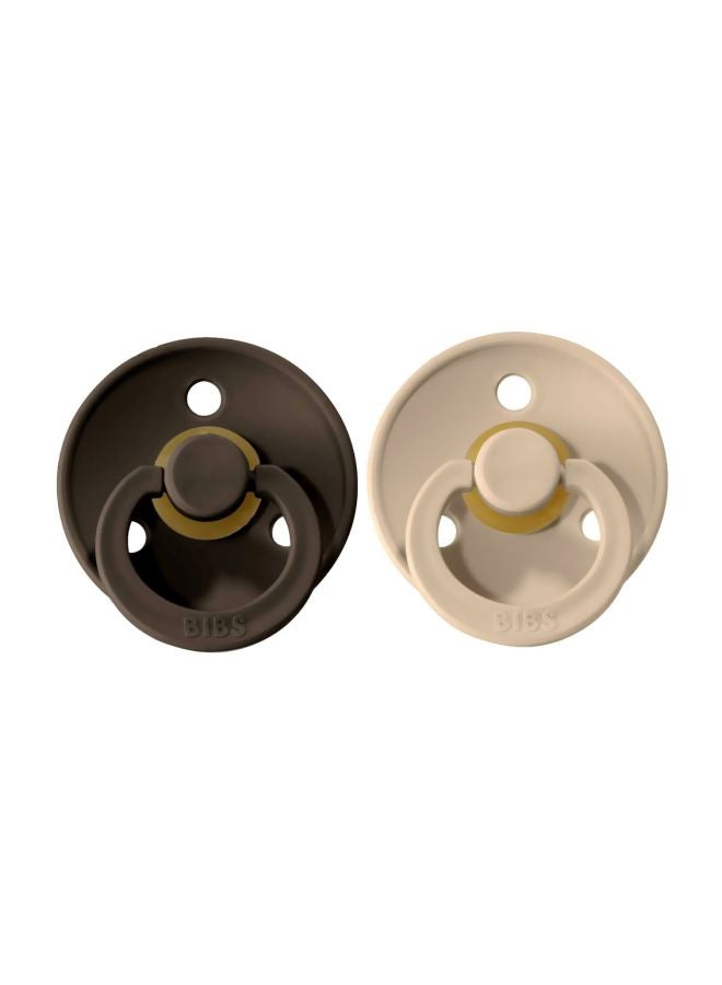 بيبس لهاية مقاس 2، للأطفال منذ الولادة وحتى عمر 6 أشهر، قطعتان، بلون تشوكليت/فانيلا - Image 2