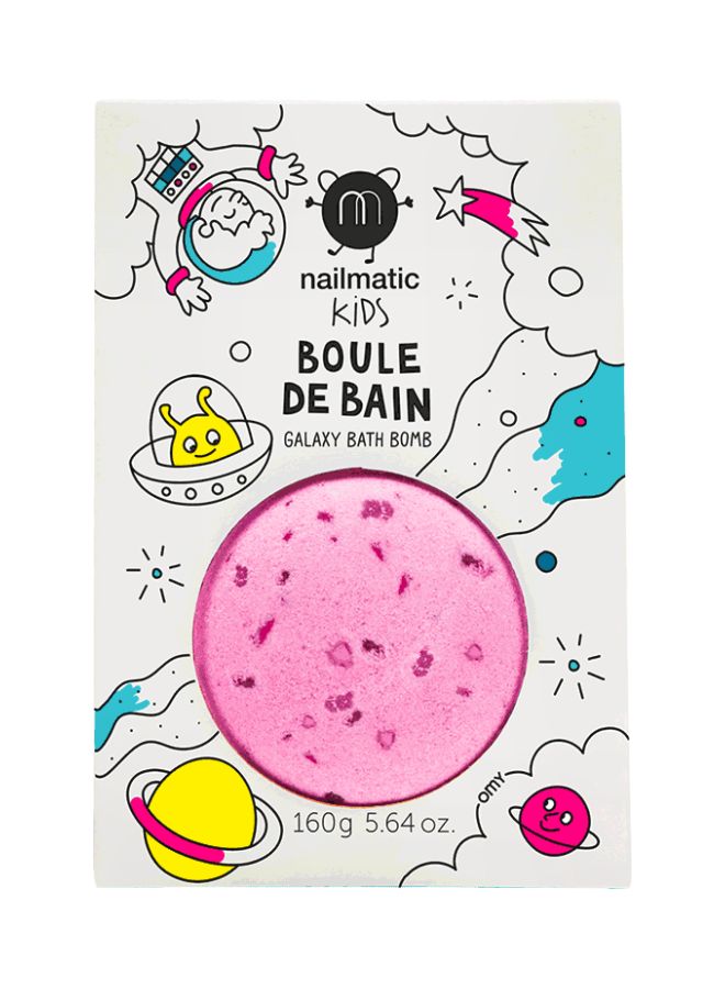 Nailmatic Kids - Cosmic Galaxy Bath Bomb Pink 160grams - Image 1
