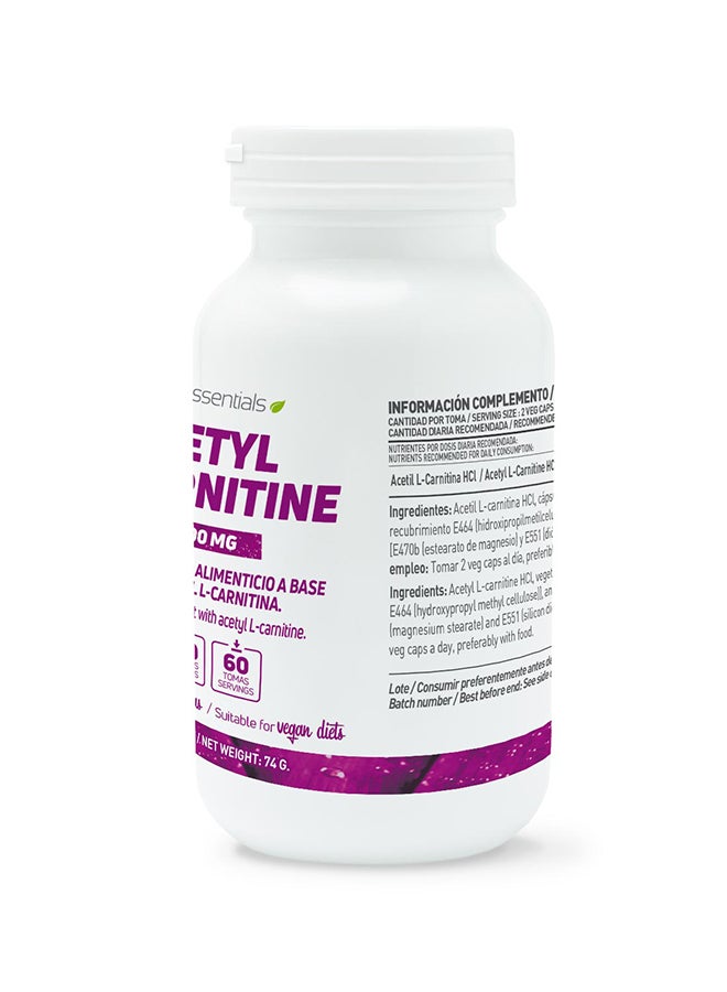 HSN Acetyl L-Carnitine 500mg , 120 Capsules - Image 3