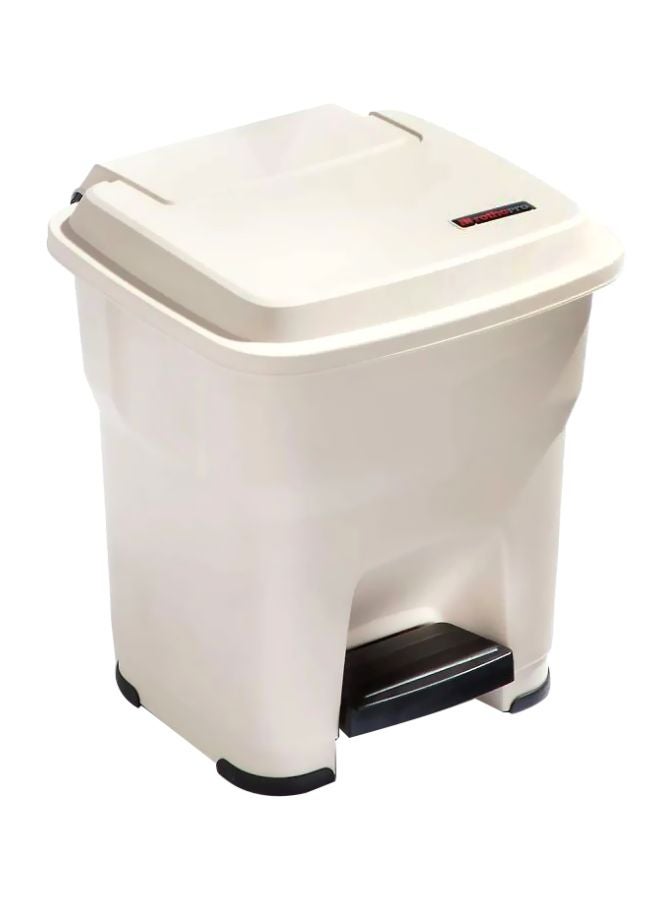 rothopro Trash Can With Pedal Beige/Black 35Liters 