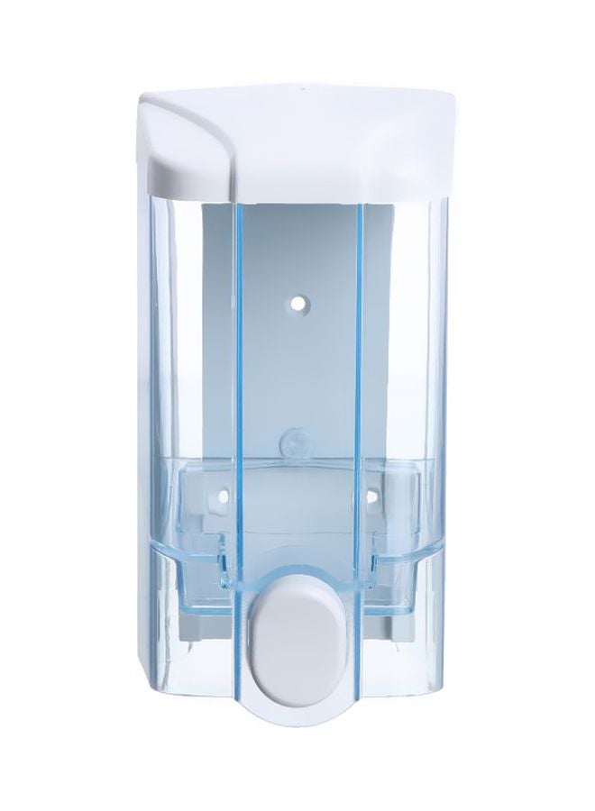 Vialli Plastic Soap Dispenser Clear/White 1Liters - Image 1