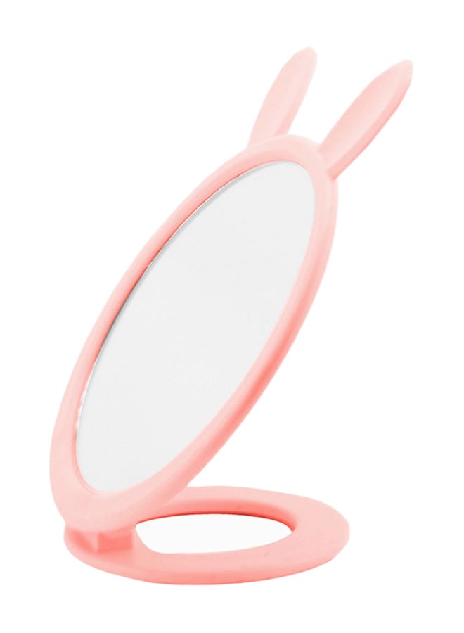 Home Box Round Countertop Mirror Pink/Clear 17x22x1cm