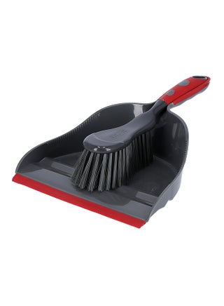 2-Piece Plastic Dustpan And Brush Set Grey/Red - v1594823409/N31744743A_1