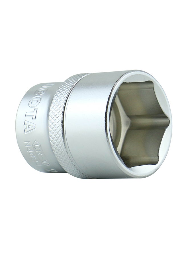 LICOTA 1/2 Inch DR Flank 6PT Socket Silver - Image 1