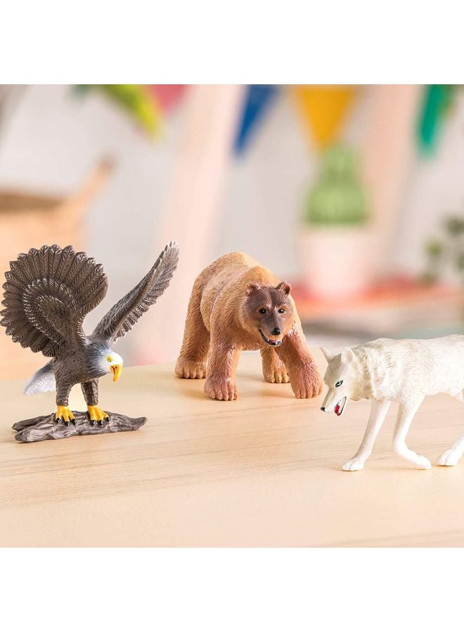تيرا - مجموعة مجسمات حيوانات الغابة الثعلب والأيل والراكون - Image 2
