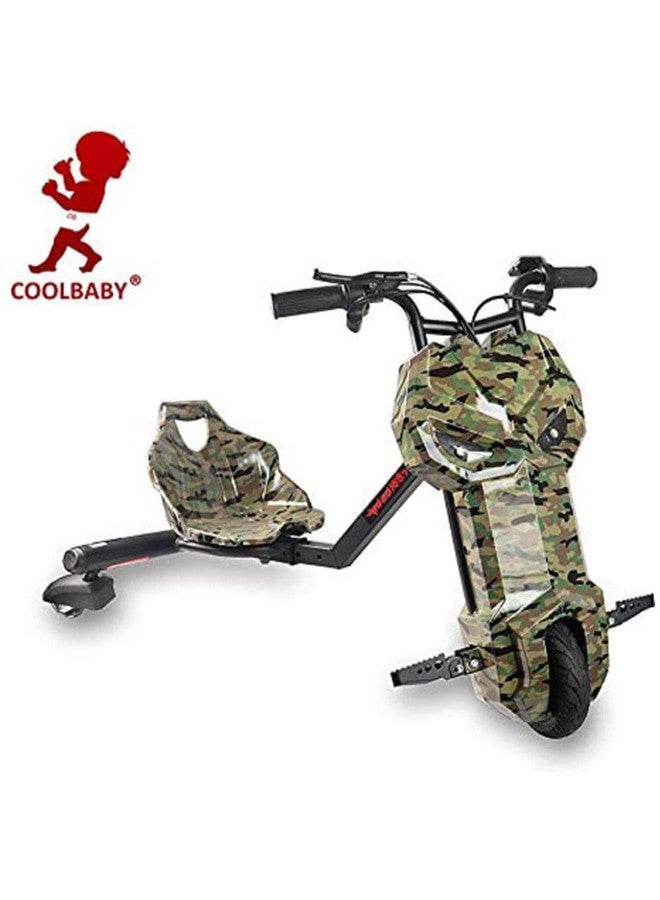 Cool Baby 360 Degree Electric Super Power Drifting Scooter With LED Light Green - Image 2