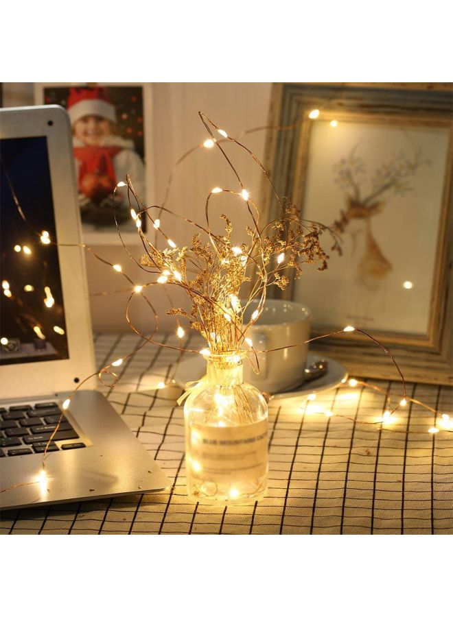 مصباح شريطي للزينة بإضاءة LED أبيض دافئ 2متر - Image 4