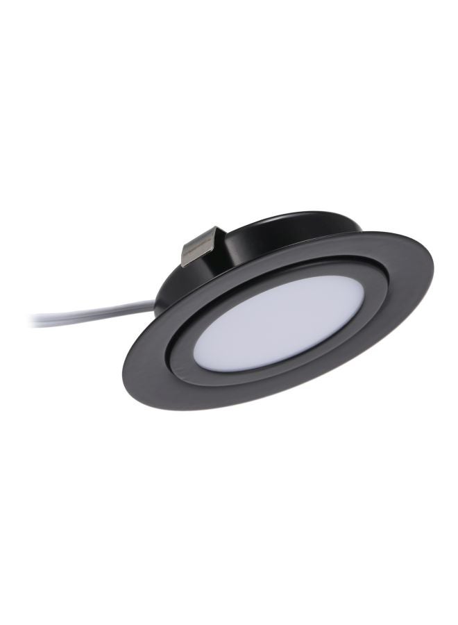 مصباح LED بتصميم على شكل قمر أسود/فضي 14x14x2.5سم - Image 1
