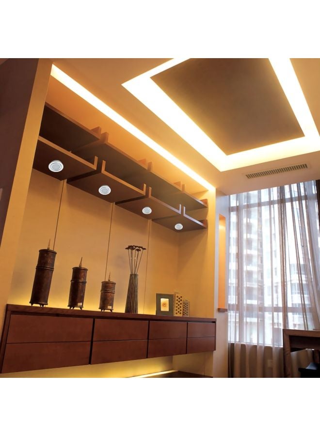 مصباح LED بتصميم على شكل قمر أسود/فضي 14x14x2.5سم - Image 5