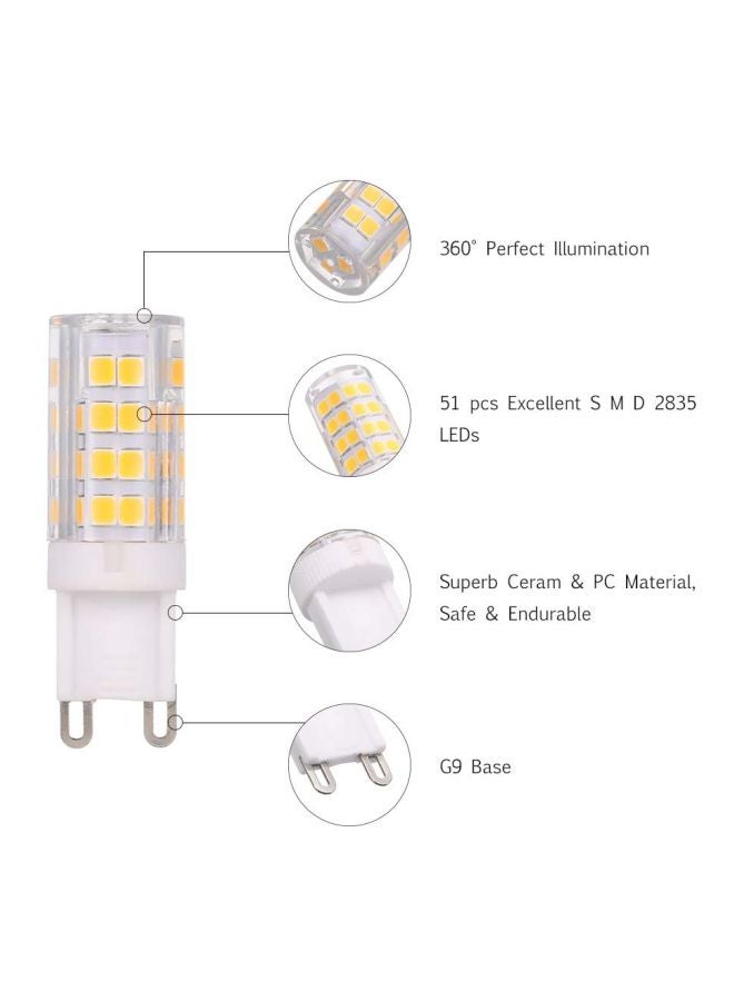 5-Piece LED Corn Light Bulb Warm White 16x12x2centimeter - Image 2
