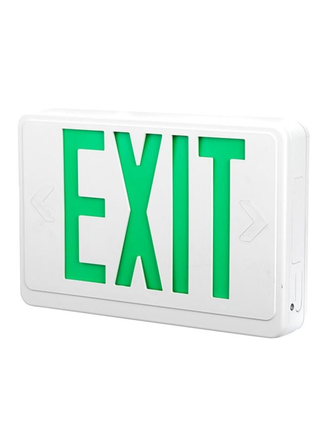 مصباح طوارئ بإضاءة LED على الجانبين وبتصميم لافتة "Exit" أخضر  - Image 1