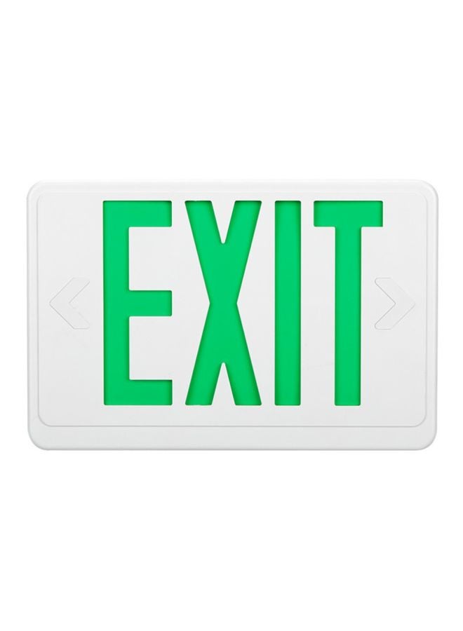 مصباح طوارئ بإضاءة LED على الجانبين وبتصميم لافتة "Exit" أخضر  - Image 3