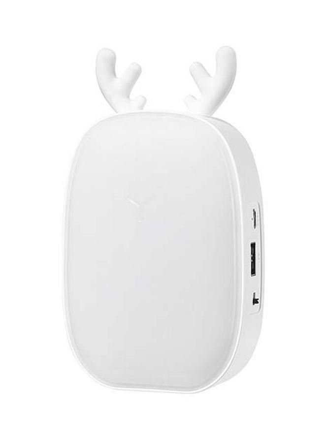 مصباح طاولة بمنفذ USB على شكل غزال أبيض 14x8x4سم - Image 1