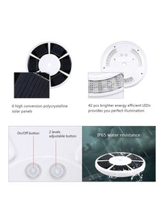 Generic Solar Powered Energy Outdoor Light White/Black 24x23.5x5.7centimeter  - Image 3