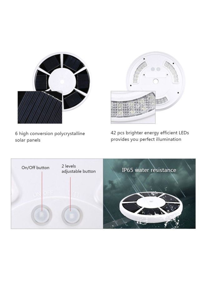 Generic Solar Powered Energy Outdoor Light White/Black 24x23.5x5.7centimeter  - Image 3