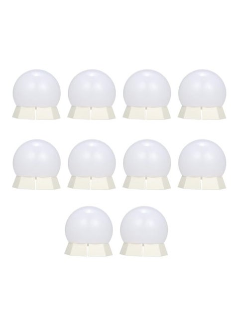 10-Piece LED Vanity Mirror Lights With USB Cord Kit White 27x10.7x5.6cm