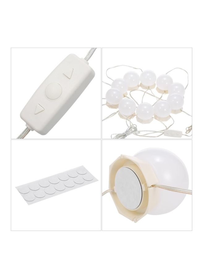 ماركة غير محددة مجموعة مصابيح LED لمرآة الزينة مزودة بسلك USB مكونة من 10 قطع أبيض 27x10.7x5.6Ø³Ù†ØªÙŠÙ…ØªØ±  - Image 3