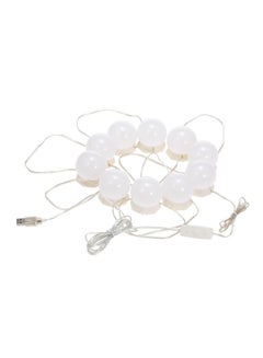 Generic 10-Piece LED Vanity Mirror Lights With USB Cord Kit White 27x10.7x5.6centimeter  - Image 4