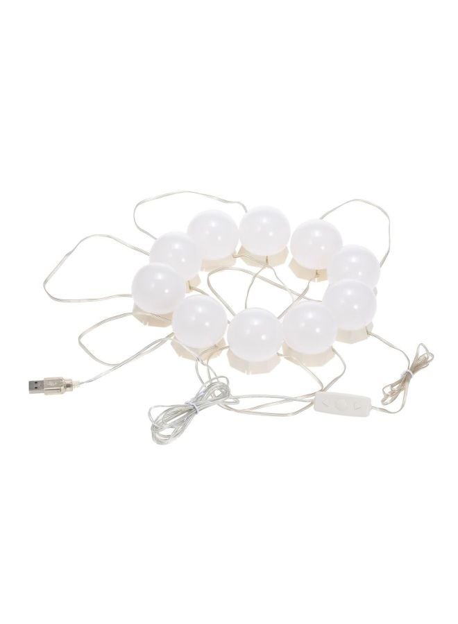 ماركة غير محددة مجموعة مصابيح LED لمرآة الزينة مزودة بسلك USB مكونة من 10 قطع أبيض 27x10.7x5.6Ø³Ù†ØªÙŠÙ…ØªØ±  - Image 4