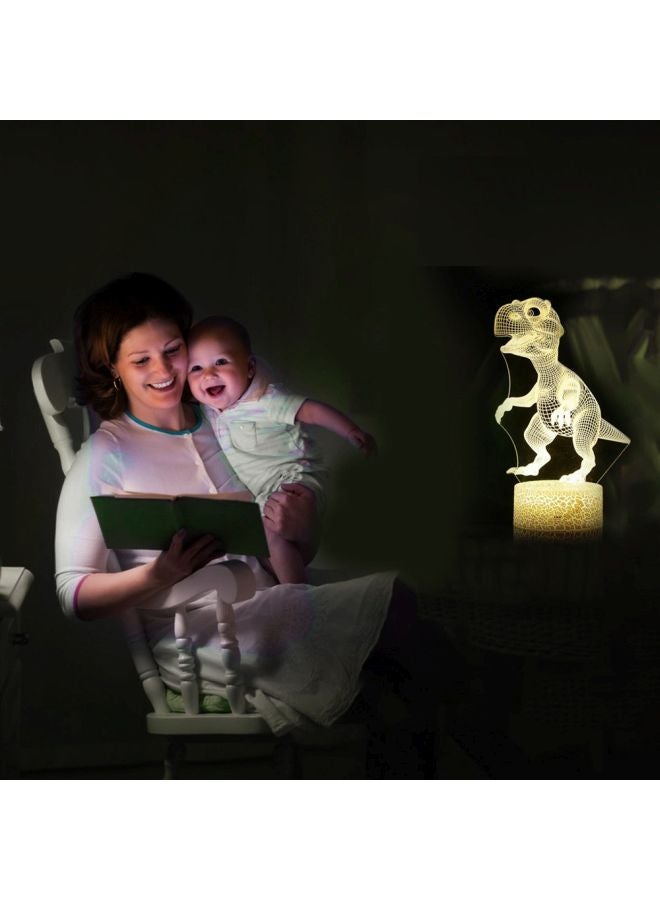 Generic - 3D Dinosaur LED Night Light With Remote Control - Image 1