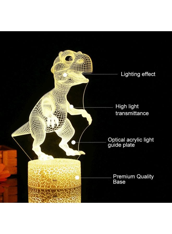 Generic - 3D Dinosaur LED Night Light With Remote Control - Image 1