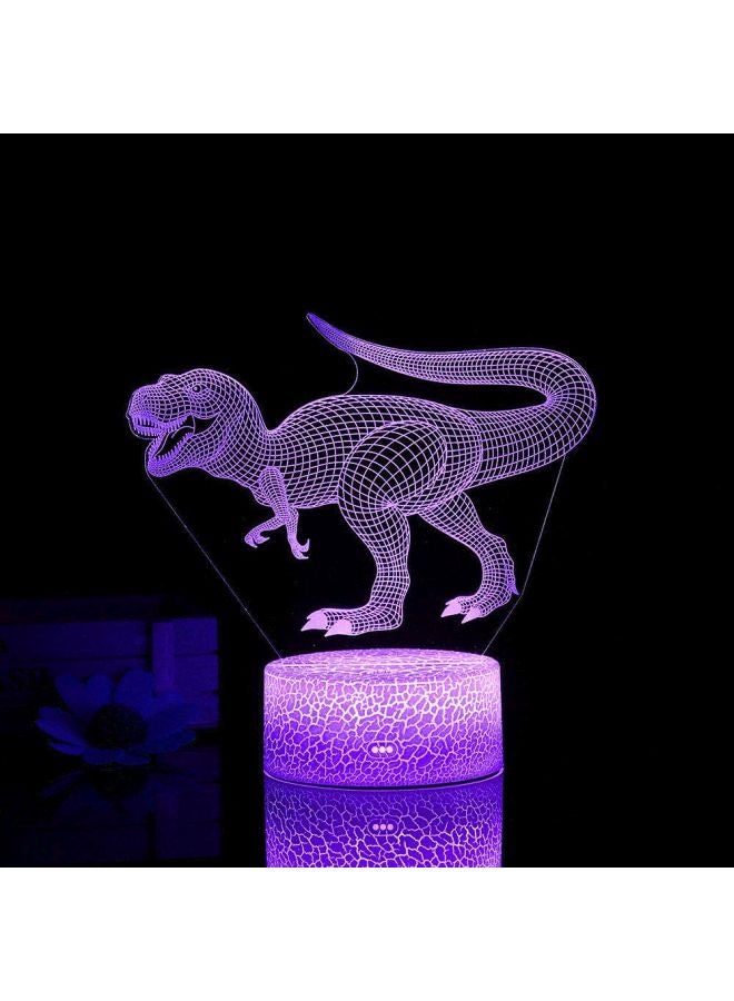 Generic - 3D Dinosaur LED Night Light With Remote Control - Image 1