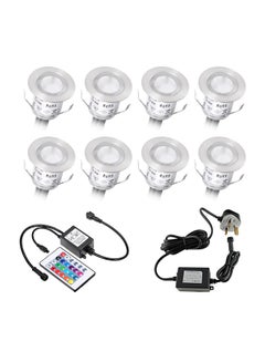 Generic Adjustable Water-Resistant LED Deck Light With Remote Control White/Black  - Image 1