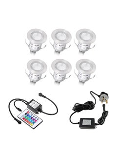 Generic Adjustable Water-Resistant LED Deck Light With Remote Control White/Black  - Image 1