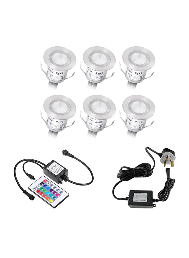 Generic - Adjustable Water-Resistant LED Deck Light With Remote Control White/Black - Image 1