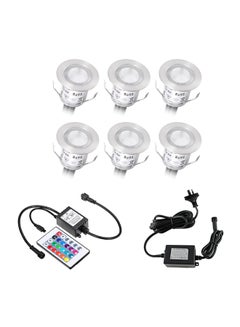 Generic Adjustable Water-Resistant LED Deck Light With Remote Control White/Black  - Image 1