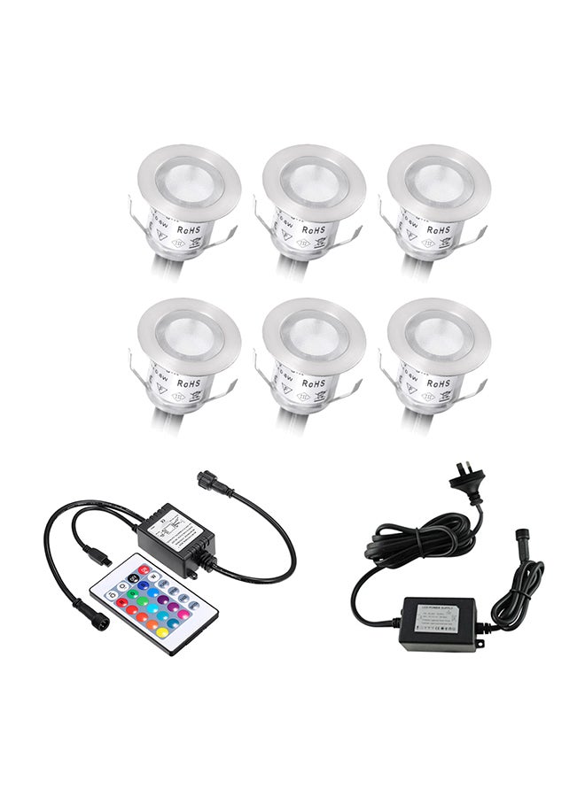 Adjustable Water-Resistant LED Deck Light With Remote Control White/Black  - Image 1