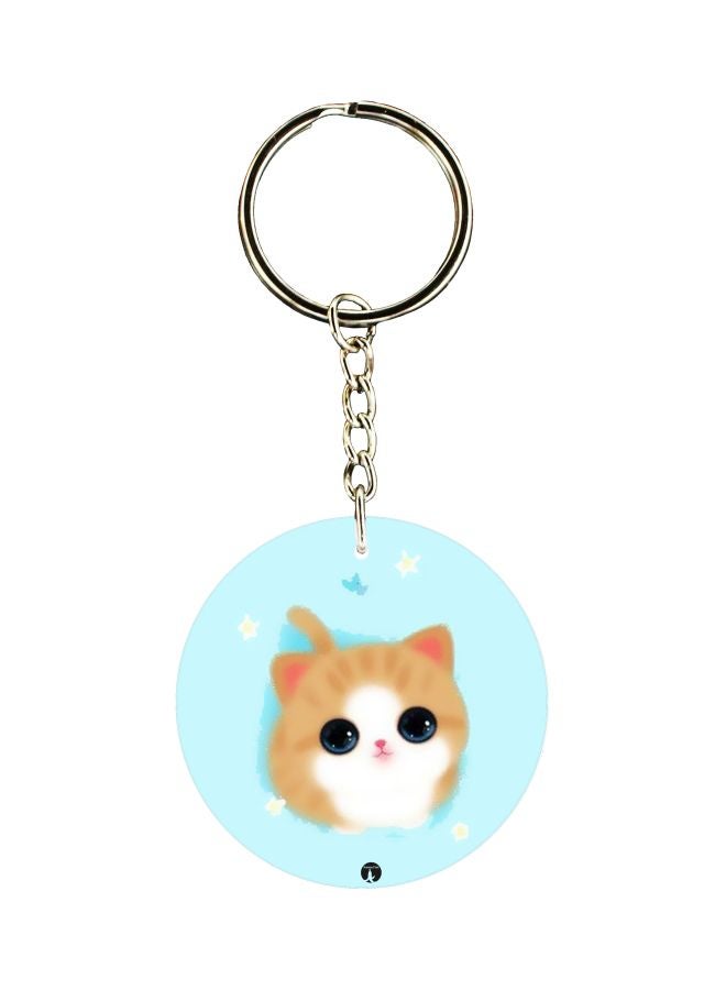 BP Cat Themed Dual Sided Keychain