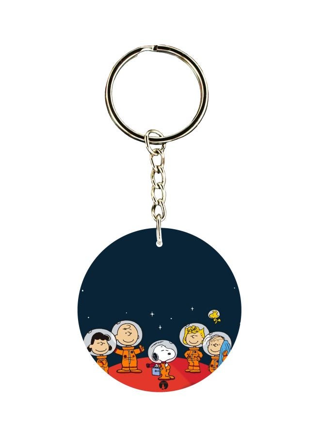 بي بي سلسلة مفاتيح بوجهين بطبعة رسوم كرتونية