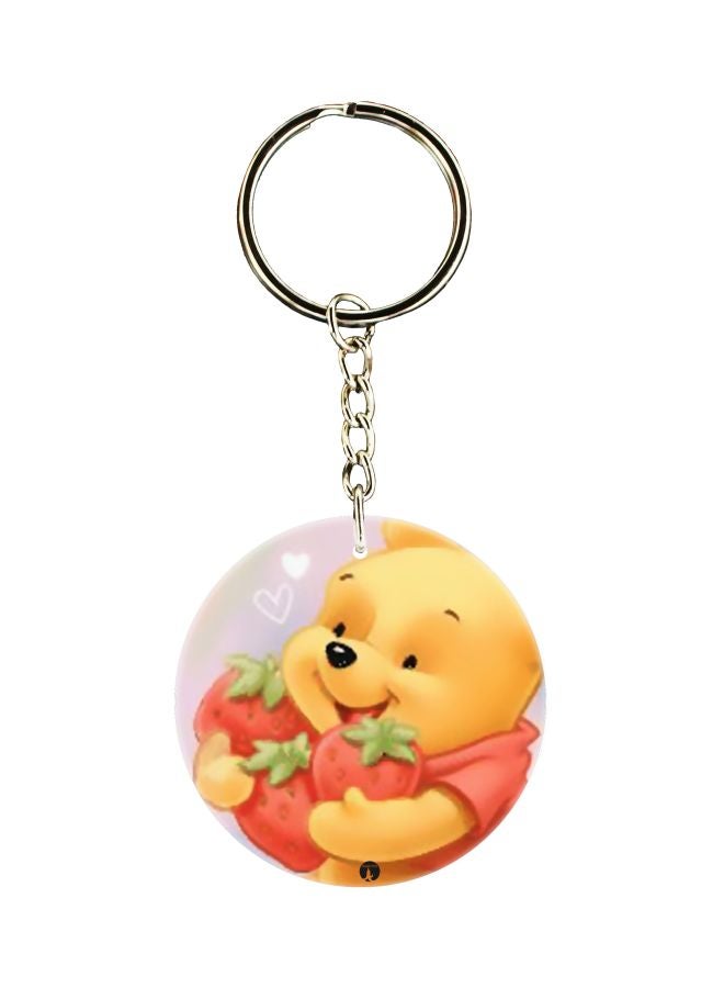 بي بي سلسلة مفاتيح بوجهين بطبعة رسوم كرتونية