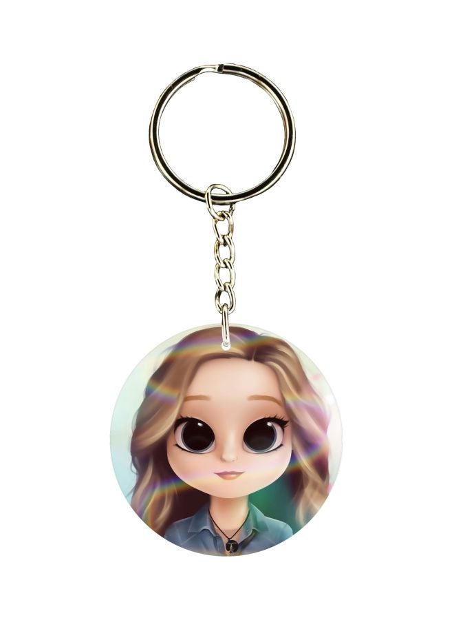 بي بي سلسلة مفاتيح بوجهين بطبعة رسوم كرتونية