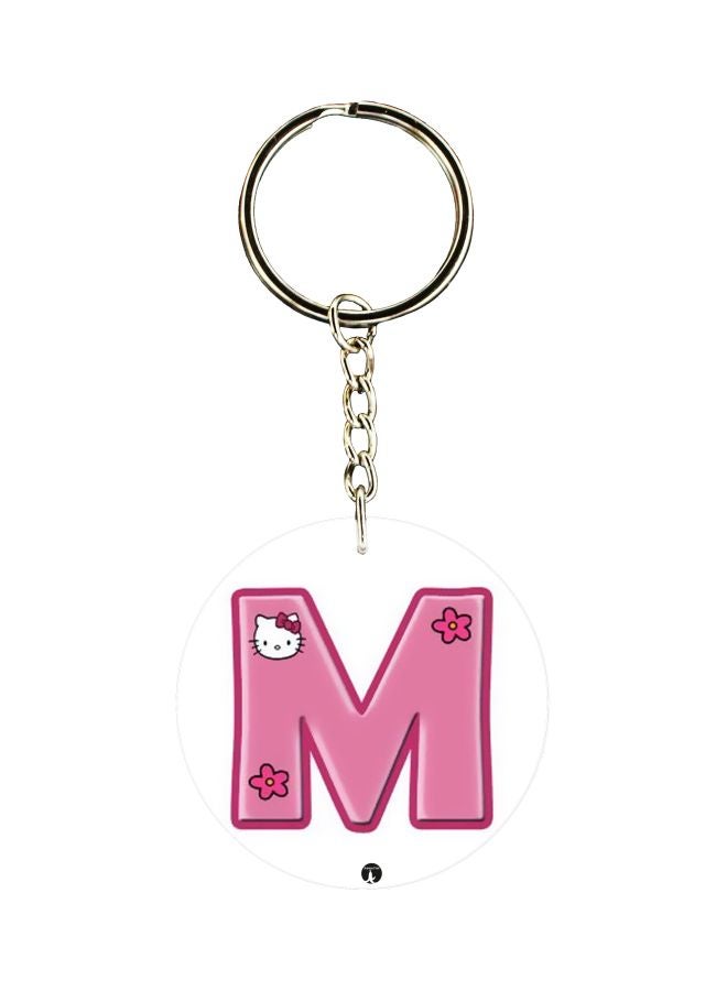 BP Initial M Designed Dual Sided Keychain