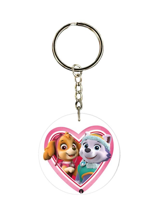 BP Dog Printed Dual Sided Keychain