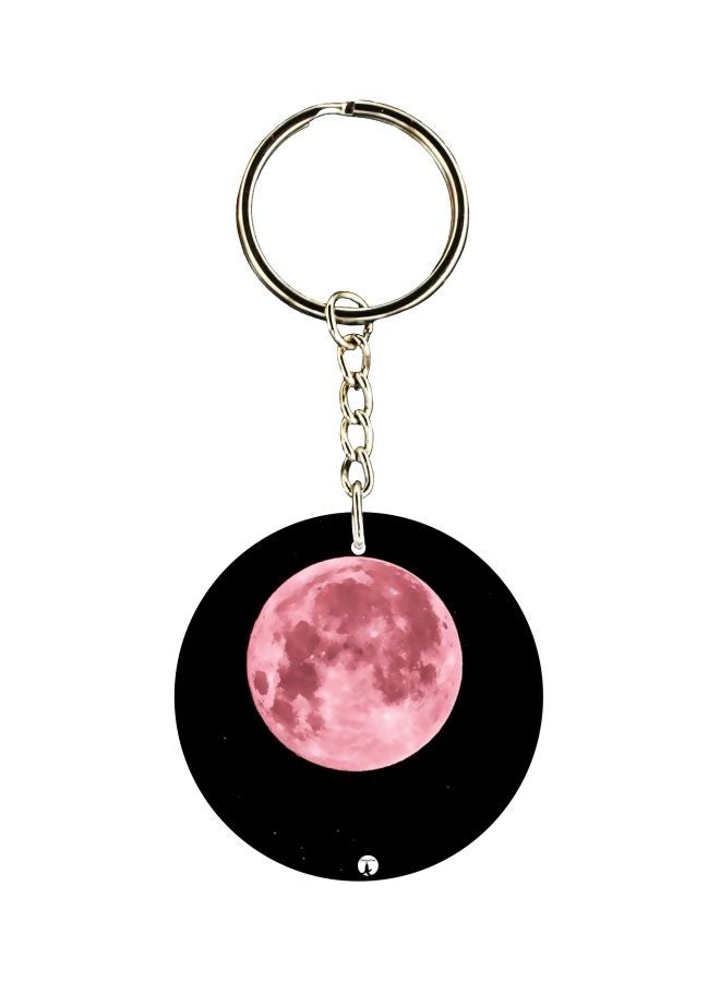 بي بي سلسلة مفاتيح ذات وجهين بطبعة قمر