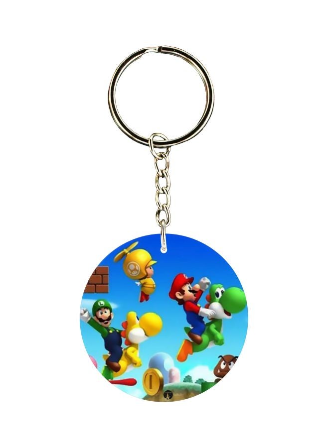 بي بي سلسلة مفاتيح بوجهين بطبعة رسوم كرتونية