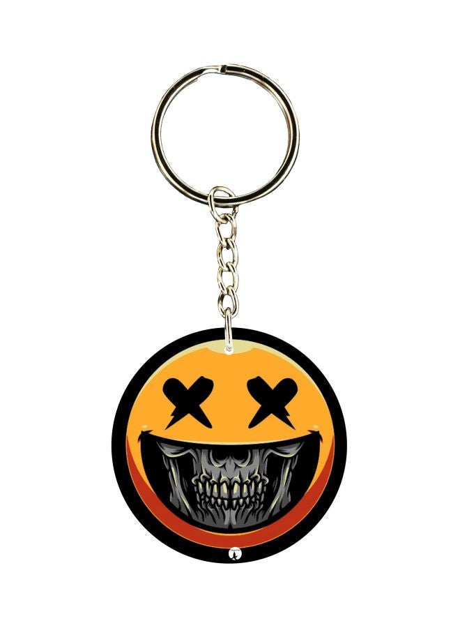 Skull Printed Double Sided Keychain - v1594829851/N39333664A_1