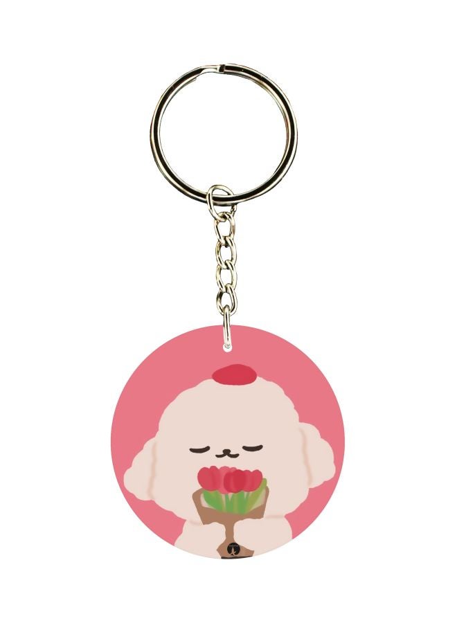 BP Cartoon Printed Double Sided Keychain