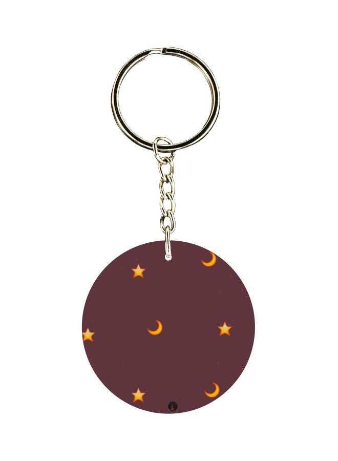 BP Star Printed Double Sided Keychain
