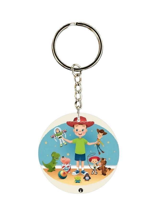 BP Cartoon Printed Double Sided Keychain