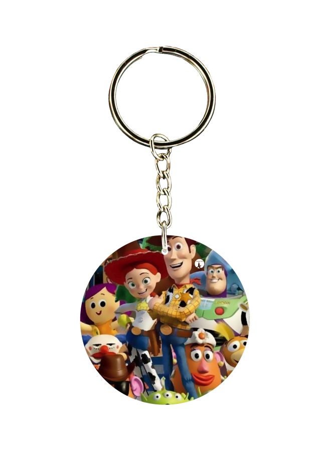 BP Cartoon Printed Double Sided Keychain