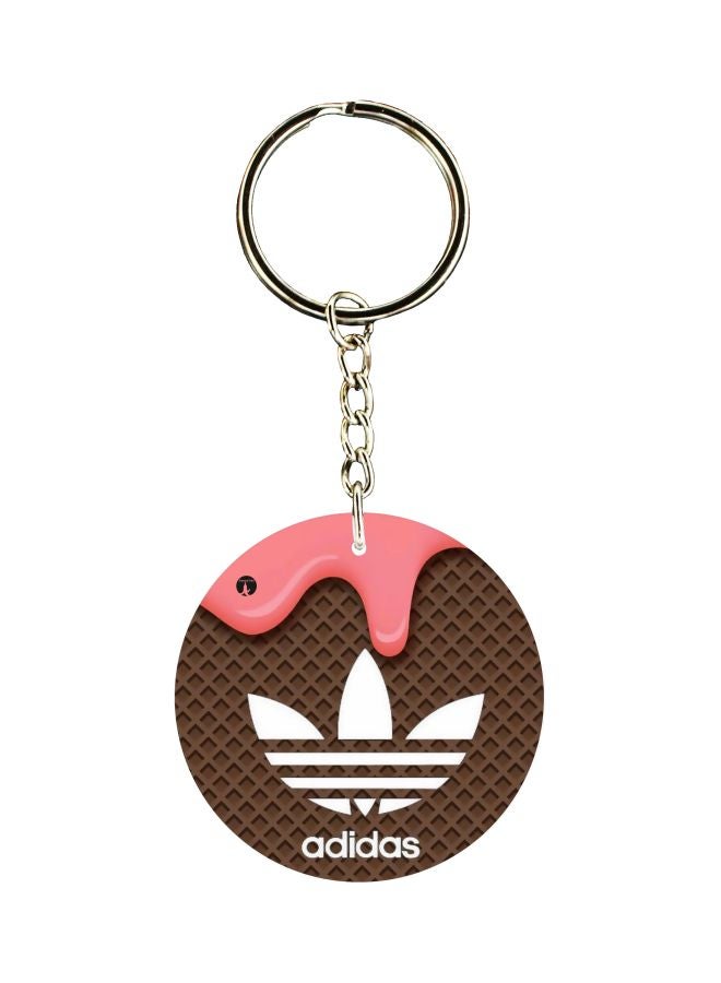 بي بي سلسلة مفاتيح بطبعة شعار أديداس على الوجهين