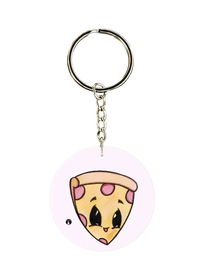 BP Pizza Printed Keychain