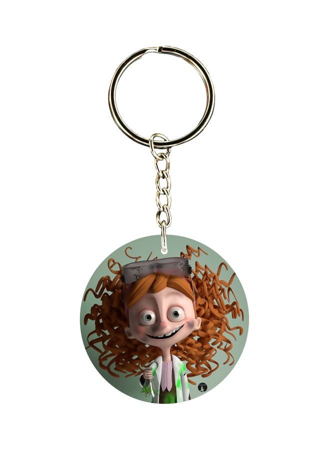 BP Double Sided Cartoon Printed Keychain