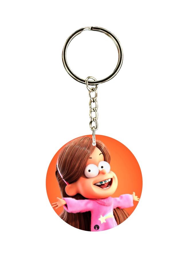 BP Double Sided Cartoon Printed Keychain