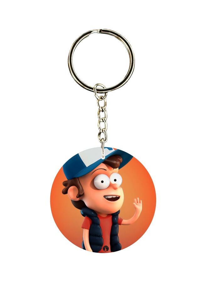 BP Double Sided Cartoon Printed Keychain