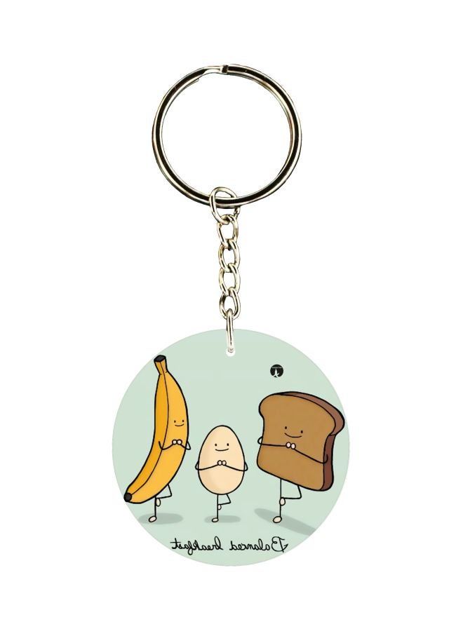 BP Cartoon Printed Double-Sided Keychain